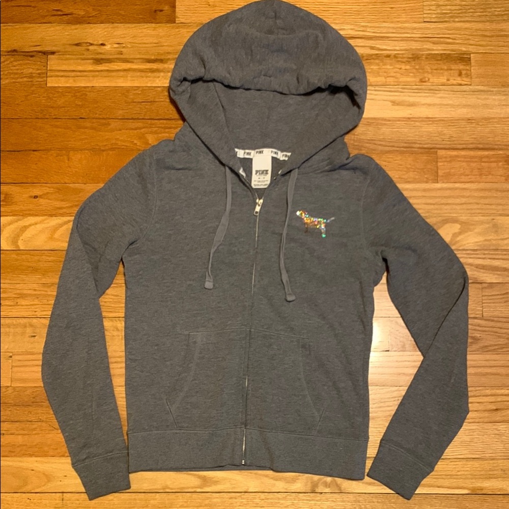 Victoria’s Secret PINK sequin zip up hoodie